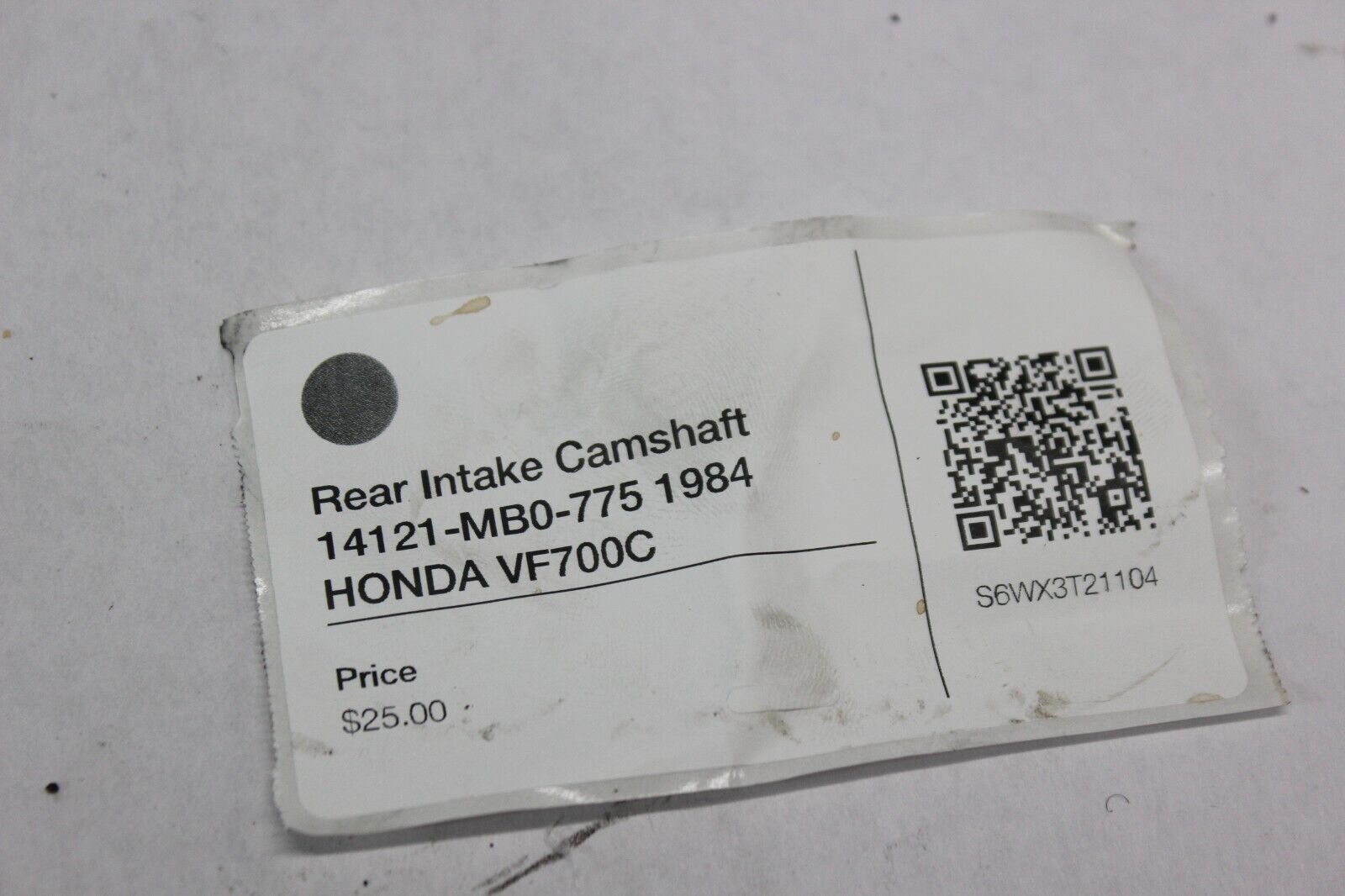 Rear Intake Camshaft 14121-MB0-775 1984 HONDA VF700C