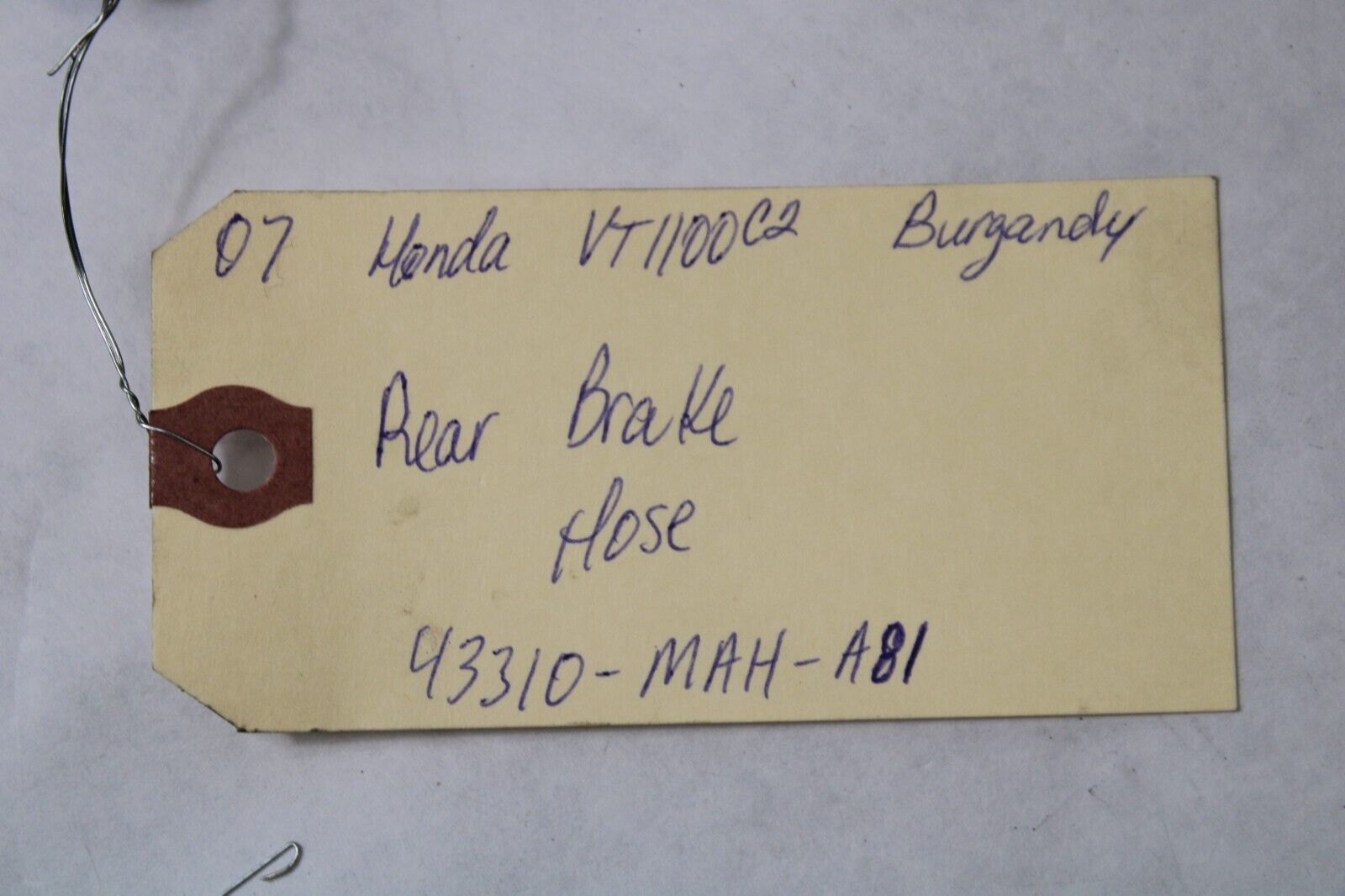 Rear Brake Hose 43310-MAH-A81 2007 Honda Shadow Sabre VT1100C2