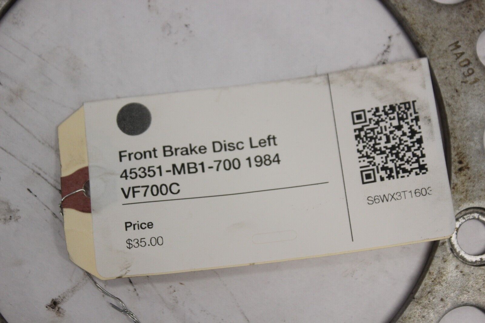 Front Brake Disc Left 45351-MB1-700 1984 Honda VF700C