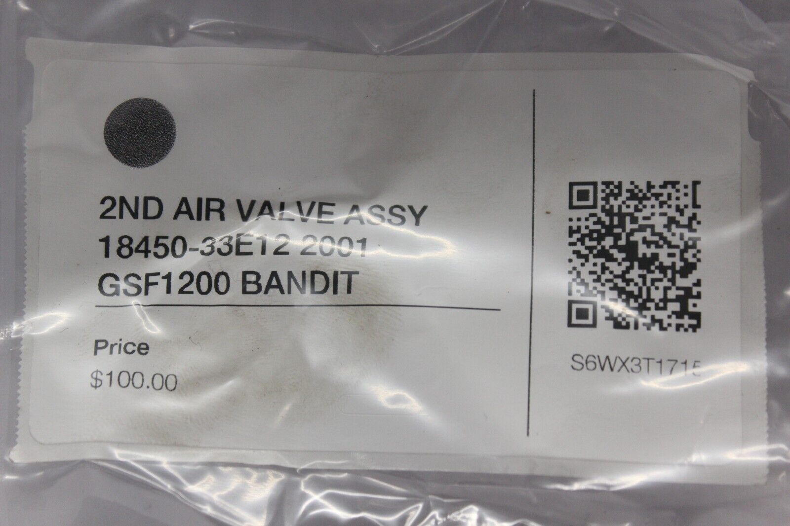 2ND AIR VALVE ASSY 18450-33E12 2001 GSF1200 SUZUKI BANDIT