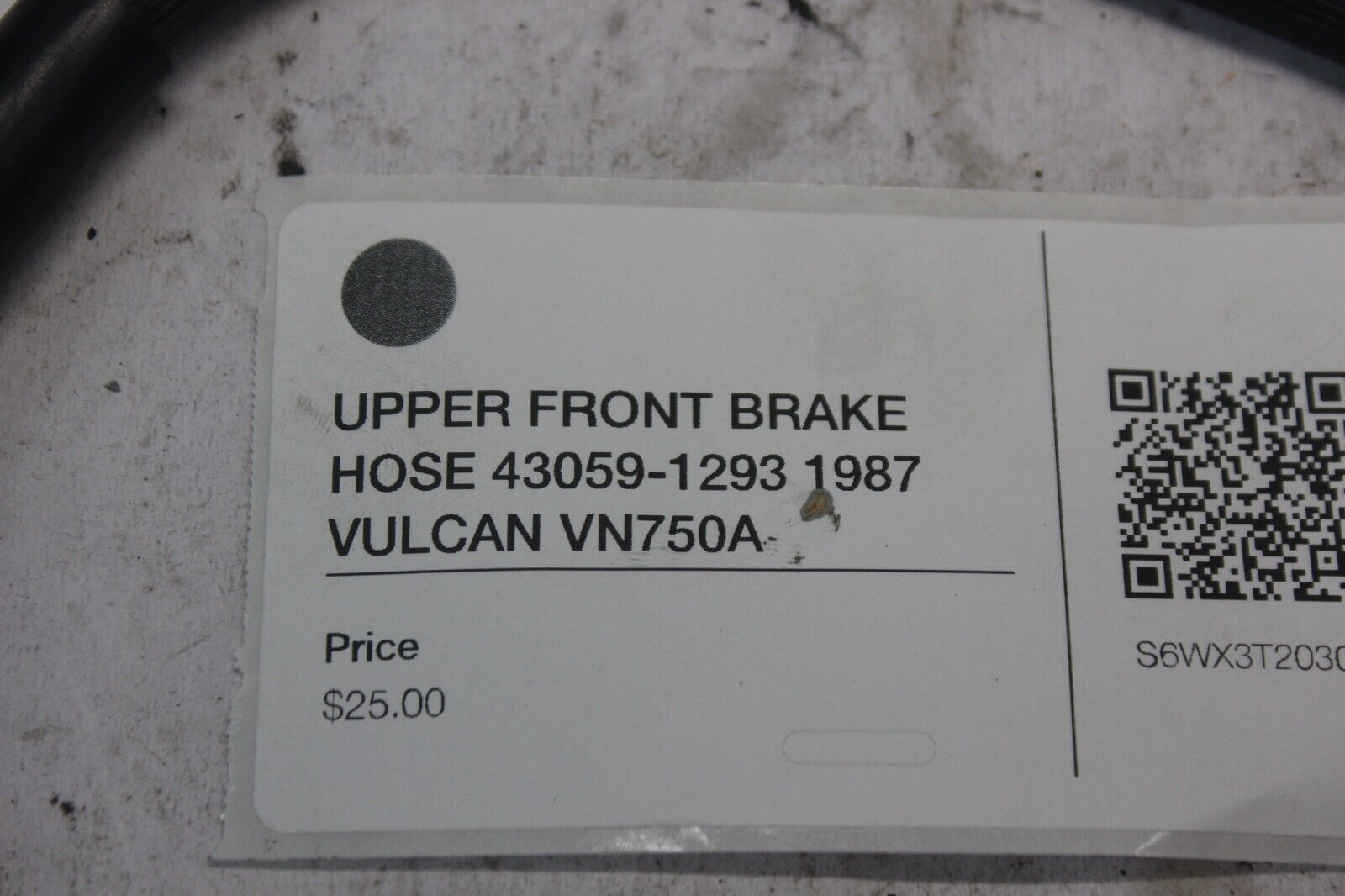 UPPER FRONT BRAKE HOSE 43059-1293 1987 VULCAN VN750A