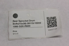 Rear Sprocket Drum Bolts (10x38) 09119-10059 1999 Suzuki GSX-R600