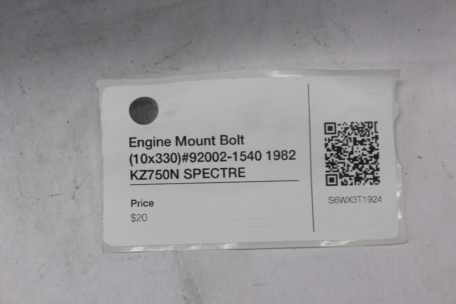 Engine Mount Bolt (10x330)#92002-1540 1982 Kawasaki Spectre KZ750N