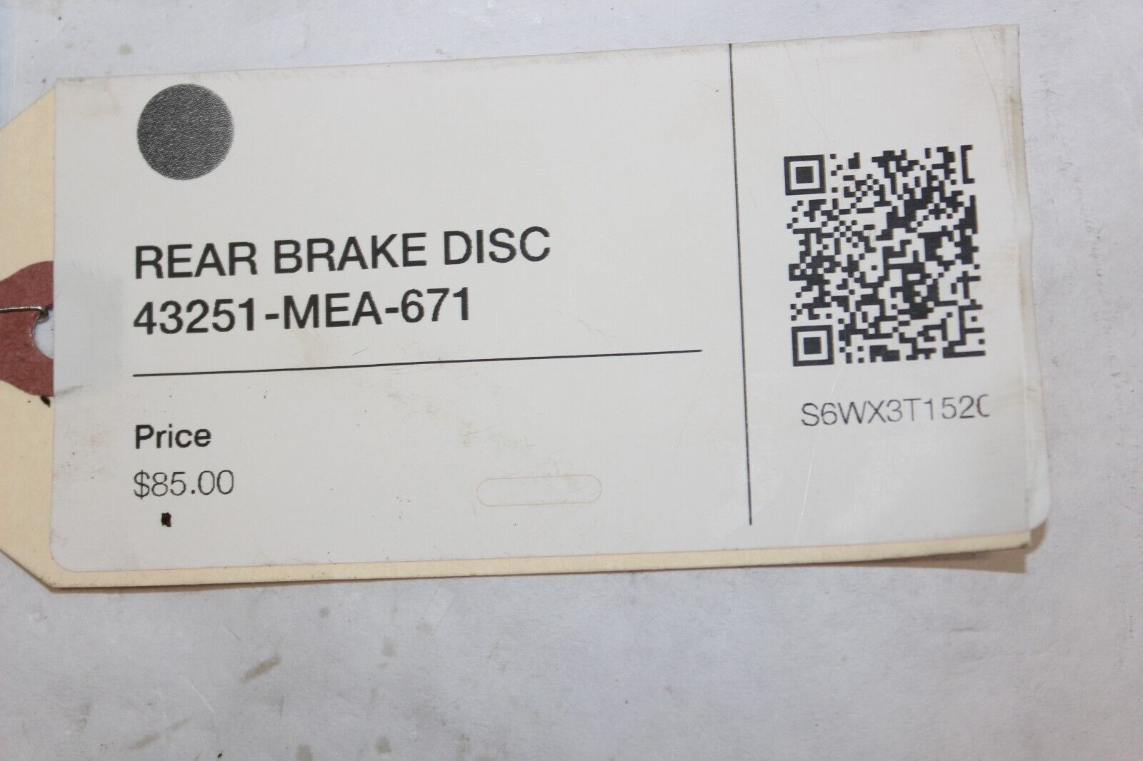 REAR BRAKE DISC 43251-MEA-671 2005 Honda VTX1300S