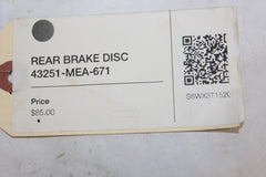 REAR BRAKE DISC 43251-MEA-671 2005 Honda VTX1300S