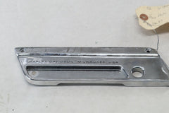 OEM Harley Davidson LEFT Chrome Saddlebag Faceplate 2002 Ultra Luxury Blue
