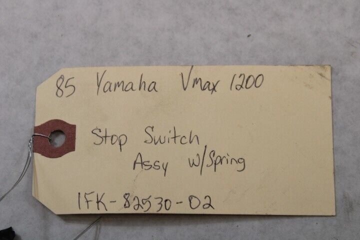 Stop Switch Assy w/ Spring 1FK-82530-02 1990 Yamaha Vmax VMX12 1200
