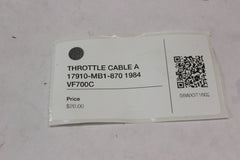 THROTTLE CABLE A 17910-MB1-870 1984 Honda VF700C