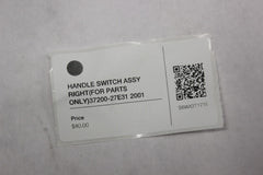 HANDLE SWITCH ASSY RIGHT (FOR PARTS ONLY) 37200-27E31 2001 GSF1200 SUZUKI BANDIT