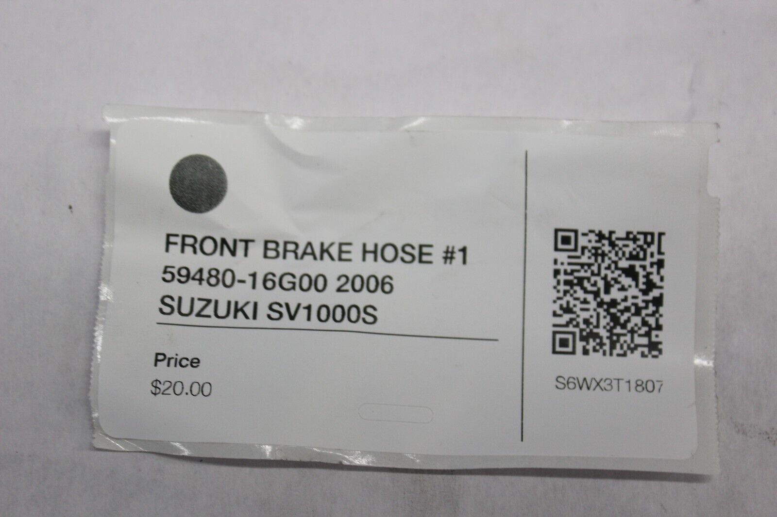 FRONT BRAKE HOSE #1 59480-16G00 2006 SUZUKI SV1000S