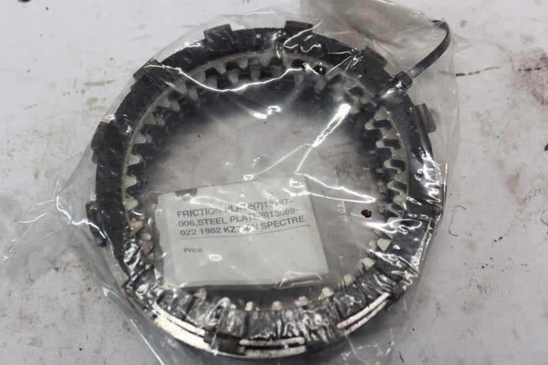 FRICTION PLATE( 7) 13187-006,STEEL PLATE (6) 13089-022 1982 KZ750N SPECTRE