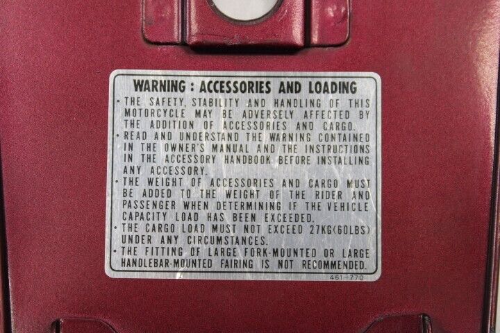 Shelter Lid 83117-MG9-870ZB 1983 Honda Goldwing GL1100
