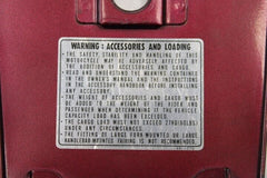 Shelter Lid 83117-MG9-870ZB 1983 Honda Goldwing GL1100