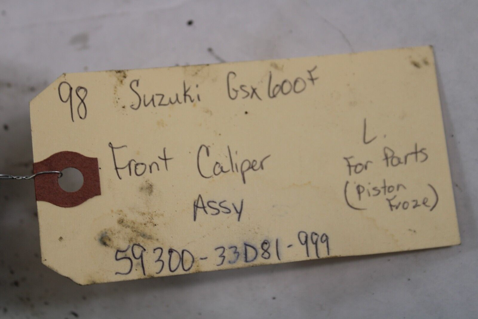 Front Caliper Left (For Parts) 59300-33D81-999 1998 Suzuki Katana GSX600