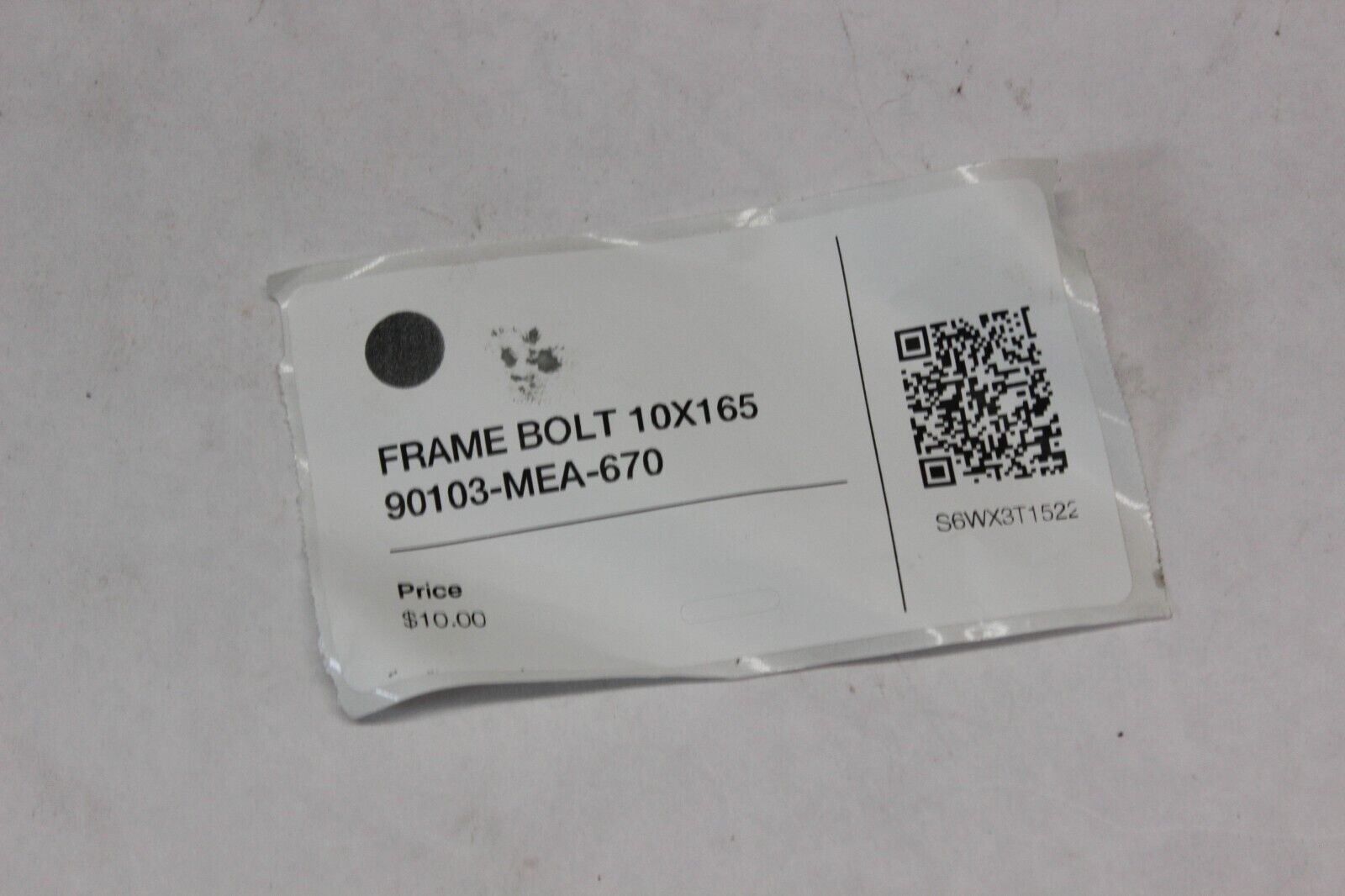 FRAME BOLT 10X165 90103-MEA-670 2005 Honda VTX1300S