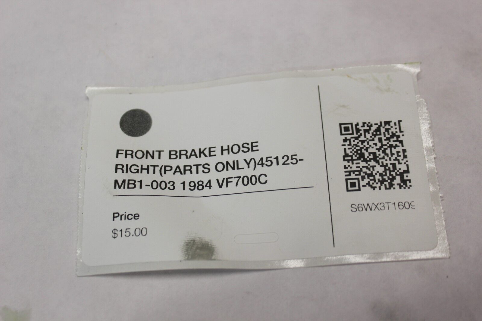 FRONT BRAKE HOSE RIGHT(PARTS ONLY)45125-MB1-003 1984 Honda VF700C
