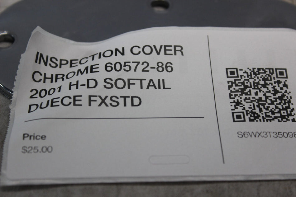 INSPECTION COVER CHROME 60572-86 2001 H-D SOFTAIL DUECE FXSTD