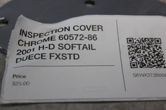 INSPECTION COVER CHROME 60572-86 2001 H-D SOFTAIL DUECE FXSTD
