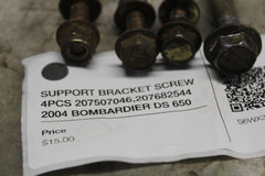 SUPPORT BRACKET SCREW 4PCS 207507046,207682544 2004 BOMBARDIER DS 650