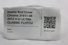 Starter End Cover Chrome 31611-08 2010 H-D ULTRA CLASSIC FLHTCU
