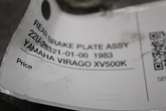 REAR BRAKE PLATE ASSY 22U-25321-01-00  1983 YAMAHA VIRAGO XV500K