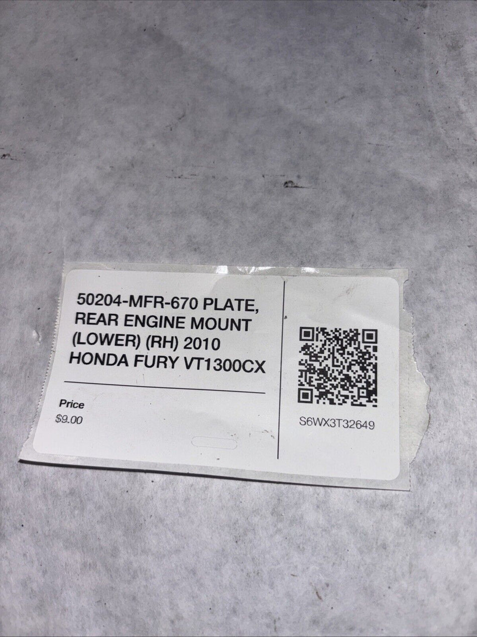50204-MFR-670 PLATE, REAR ENGINE MOUNT (LOWER) (RH) 2010 HONDA FURY VT1300CX
