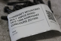 CAMSHAFT MOUNTING BOLT 20PCS 92002-1872 1986 KAWASAKI CONCOURS ZG1000