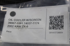 OIL COOLER W/SCREEN 39067-1061, 14037-1174  2002 KAW ZX-6