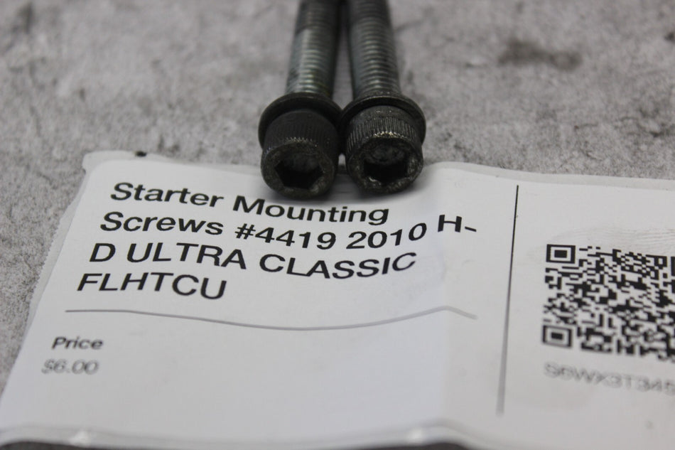 Starter Mounting Screws #4419 2010 H-D ULTRA CLASSIC FLHTCU