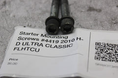 Starter Mounting Screws #4419 2010 H-D ULTRA CLASSIC FLHTCU
