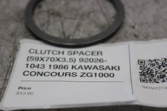 CLUTCH SPACER (59X70X3.5) 92026-1043 1986 KAWASAKI CONCOURS ZG1000