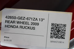 42650-GEZ-671ZA 13" REAR WHEEL 2009 HONDA RUCKUS