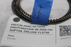 PISTON RING SET (SEE PHOTOS) 21936-99 2005 HD SOFTAIL DELUXE FLSTNI