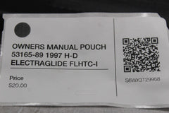 OWNERS MANUAL POUCH 53165-89 1997 H-D ELECTRAGLIDE FLHTC-I