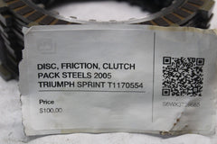 DISC, FRICTION, CLUTCH PACK STEELS 2005 TRIUMPH SPRINT T1170554