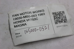 FAN MOTOR WORKS 19030-MB0-003 1983 HONDA VF750C MAGNA
