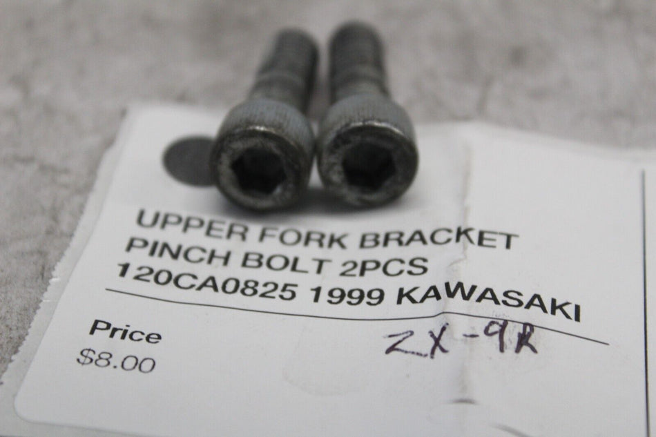 UPPER FORK BRACKET PINCH BOLT 2PCS 120CA0825 1999 KAWASAKI NINJA ZX-9R