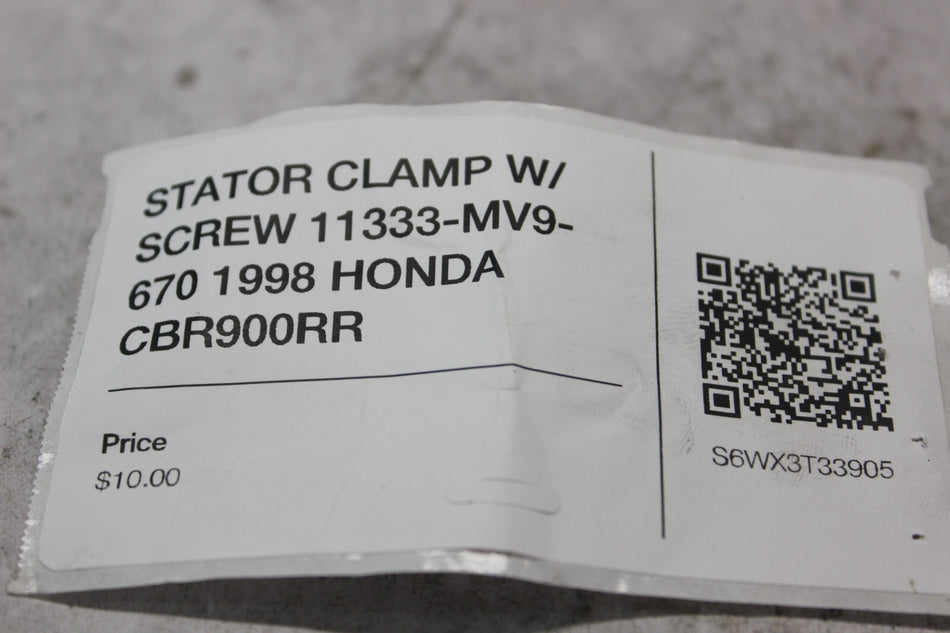STATOR CLAMP W/ SCREW 11333-MV9-670 1998 HONDA CBR900RR