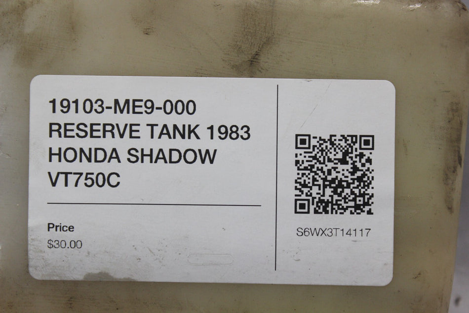 19103-ME9-000 RESERVE TANK 1983 HONDA SHADOW VT750C