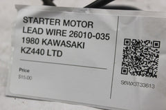 STARTER MOTOR LEAD WIRE 26010-035 1980 KAWASAKI KZ440 LTD