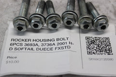 ROCKER HOUSING BOLT 6PCS 3693A, 3736A 2001 H-D SOFTAIL DUECE FXSTD