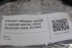 FRONT BRAKE HOSE 2 59240-40F00 2002 SUZUKI GSX-R1000
