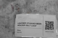 LEATHER STUDDED BEER HOLDER BELT LOOP