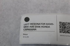 LEFT RESONATOR 64345-MEE-A00 2006 HONDA CBR600RR