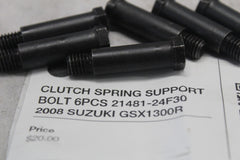 CLUTCH SPRING SUPPORT BOLT 6PCS 21481-24F30 2008 SUZUKI GSX1300R