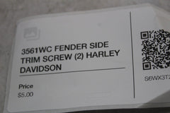 3561WC FENDER SIDE TRIM SCREW (2) HARLEY DAVIDSON