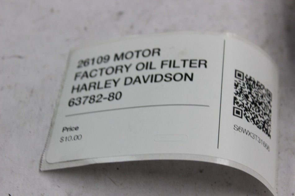 26109 MOTOR FACTORY OIL FILTER HARLEY DAVIDSON 63782-80