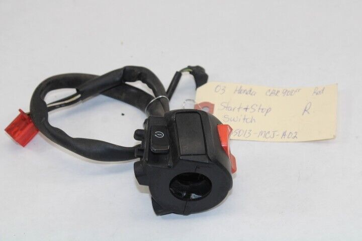 OEM Honda Motorcycle Start/Stop Switch Assy. RIGHT 35013-MCJ-A02 2003 CBR900RR