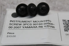 INSTRUMENT MOUNTING SCREW 3PCS 90160-05006-00 2007 YAMAHA R6 YZFR6