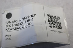FAN MOUNTING BOLT 3PCS 157J0616 1986 KAWASAKI ZG1000